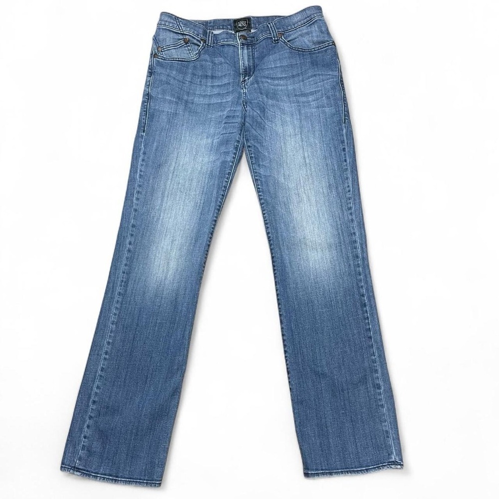 ROCK & REPUBLIC Neil Men’s Straight Leg Button Up Faded‎ Denim Jeans Size 33x34